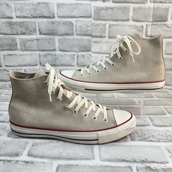 Converse Chuck Taylor All Star Hi Leather Men’s Size 11 Grey Sneakers - Picture 1 of 11